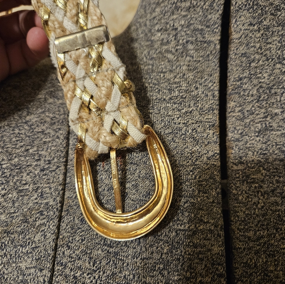 Vintage 80s Boho Style Braided Belt - Picture 6 of 7